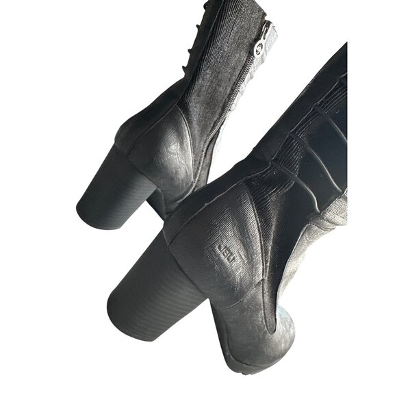 JBU By Jambu Violet Black Leather Ankle Boots Side Zip 3.5” Heel Size 8 - Picture 6 of 10